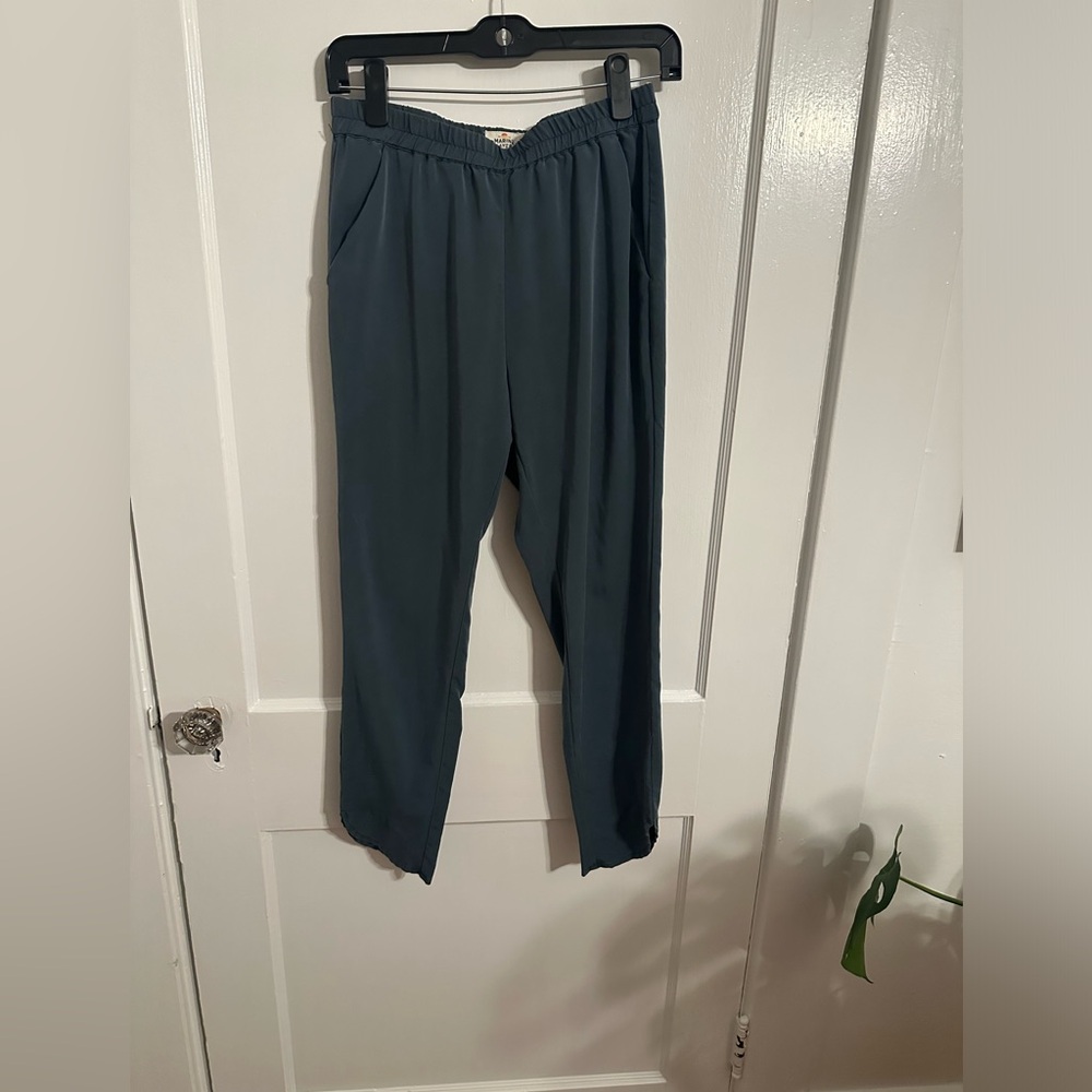 Marine Layer Allison pant in dark teal color